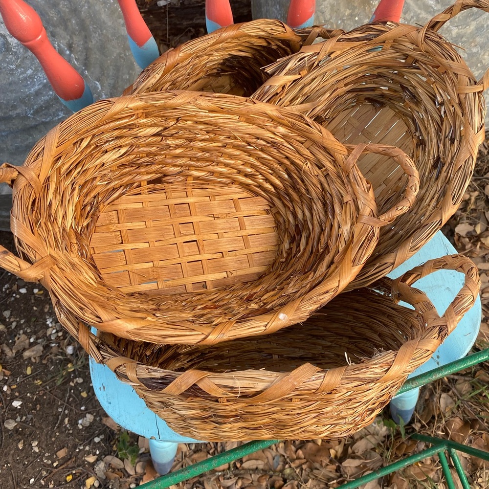 set of 4 wicker baskets